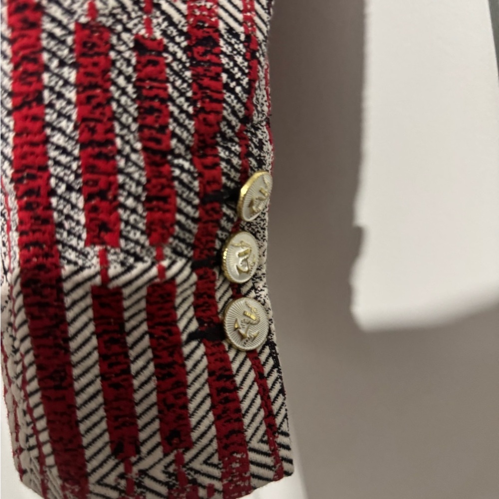 CAbi Red and White Plaid Blazer - Picture 6 of 7